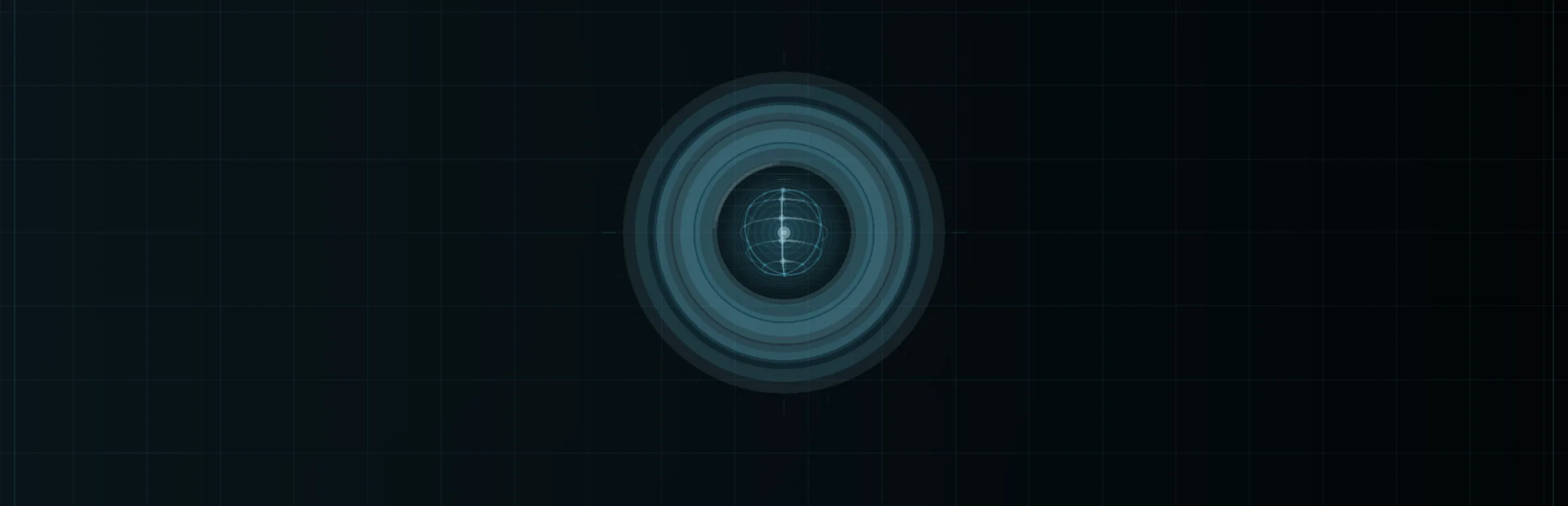 The Nullwatch orb on a dark grid